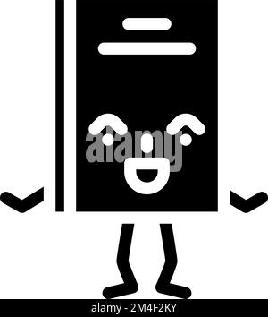 person book character glyph icon vector illustration Stock Vector Image ...