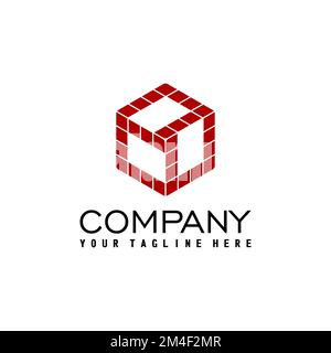 3D Box looks unique and attractive Image graphic icon logo design abstract concept vector stock. Can be used as a symbol related to creative. Stock Vector