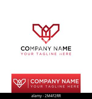 elegant and professional letter T or Y like transformer head in line out graphic logo design concept vector stock. associated with initial tech Stock Vector