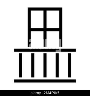 Balcony icon vector for graphic design, logo, website, social media, mobile app, ui illustration. Stock Vector