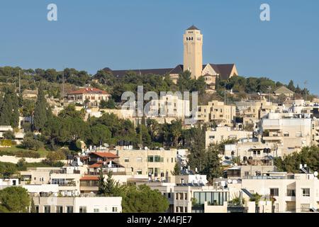 Landscape view of Jerusalem with Lutheran Church of the Ascension. Jerusalem. Israel Stock Photo