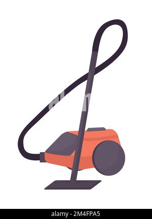 Vacuum cleaner semi flat color vector object Stock Vector