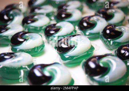 Honolulu, HI - December 20, 2022: Close up of Tide brand Tide Pods on kitchen counter Stock Photo