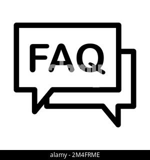 Faq icon vector for graphic design, logo, website, social media, mobile app, ui illustration Stock Vector