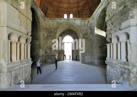 The interior of the museum of archaeology in the Citadel, Amman city ...