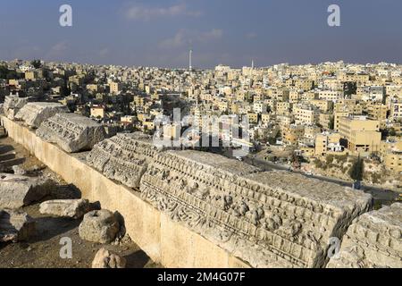 View of Housing and streets in the Al Qusour area of Amman city, Jordan, Middle East Stock Photo