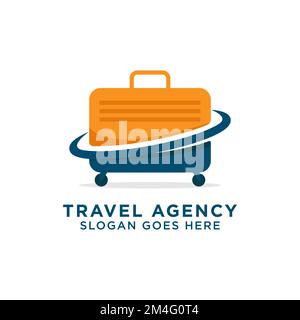 Travel agency logo design image, best for holiday, tourism, trip, vector illustration template Stock Vector
