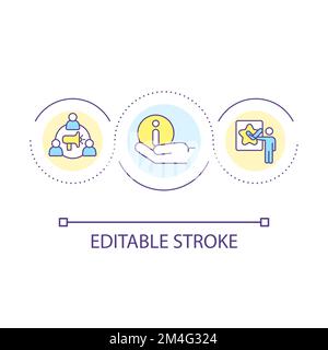 Announcing new changes loop concept icon Stock Vector