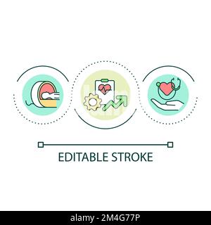 Maintaining good health loop concept icon Stock Vector