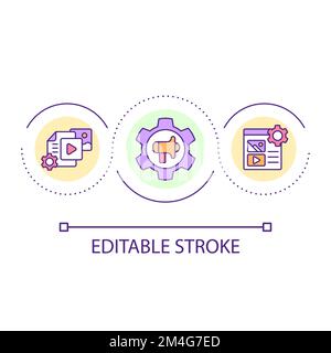 Digital marketing loop concept icon Stock Vector