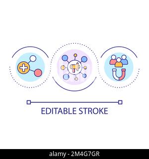 Promotional campaign loop concept icon Stock Vector