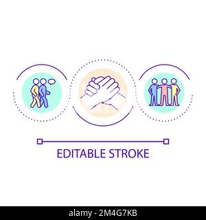Interpersonal communication skills loop concept icon Stock Vector