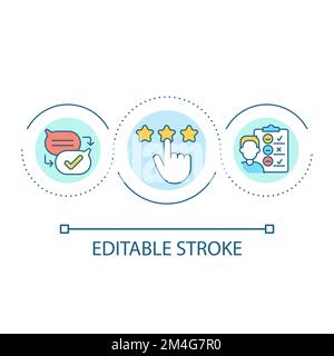 Customer service survey loop concept icon Stock Vector