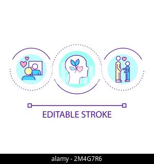 Improving child mental health loop concept icon Stock Vector
