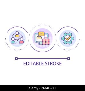 Telework loop concept icon Stock Vector