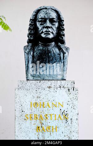 Johann Sebastian Bach Monument, Germany, Thueringen, Weimar Stock Photo