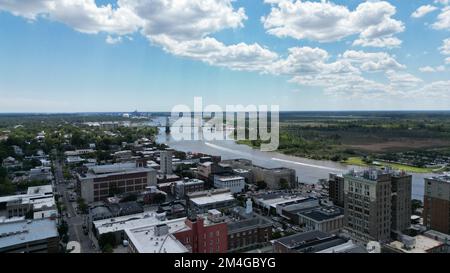 An aerial view of the downtown Wilmington, NC, USA Stock Photo - Alamy