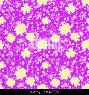Vintage style floral seamless pattern design, repeating background for web and print Stock Photo