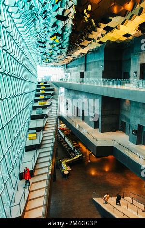 Harpan concert hall building interior photo Stock Photo