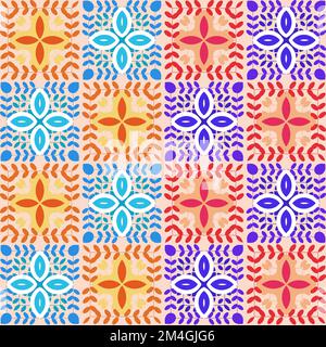Seamless Vintage Geometric Floral Pattern. Vector illustration Stock Vector