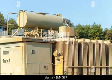 Large generator for a water pump at an open-cast mine. High quality photo Stock Photo