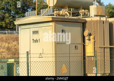 Large generator for a water pump at an open-cast mine. High quality photo Stock Photo
