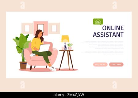 Customer support concept design, Operator doing live feedback, hotline operator advises client, Suitable for web landing page, mobile app, ui, banner Stock Vector