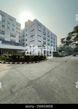 New Delhi, India - Deep Chand Bandhu Government Hospital front view of hospital Stock Photo