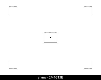Viewfinder vector template frame with focus for camera. Vector white background Stock Vector