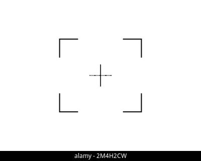 Focus line icon for apps and website. Camera frame viewfinder screen ...