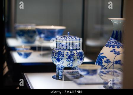 Close-up of fine and traditional Chinese ancient porcelain Stock Photo