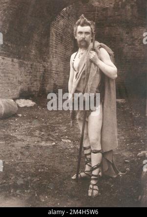 Wilhelm von Gloeden (1856-1931), Self-portrait as a gladiator, in the Greek theatre at Taormina - 1893 Stock Photo