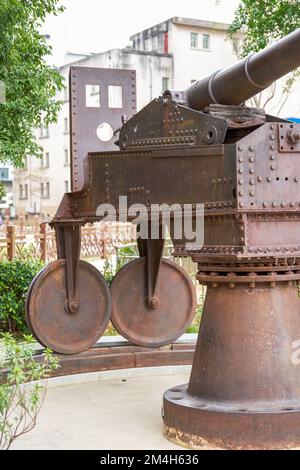 Close-up of a modern Chinese defensive artillery Stock Photo