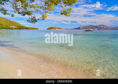 Beautiful Beach Playa de Formentor in Mallorca, Balearic Islands, Spain Stock Photo