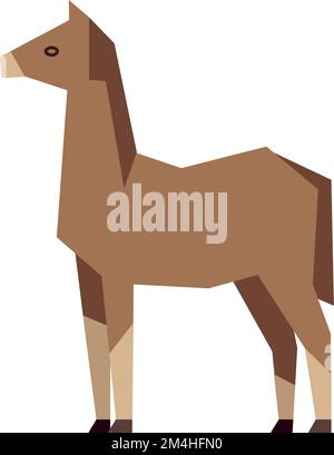 Horse symbol. Farm animal in polygonal style Stock Vector