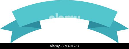 Blue curved label. Folded paper ribbon banner Stock Vector Image & Art ...