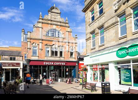 Harrogate Yorkshire Costa Coffee uk shop front facade and Specsavers store in Harrogate town centre Harrogate North Yorkshire England UK GB Europe Stock Photo