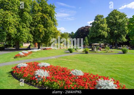 Harrogate Yorkshire Ornamental flower beds in the Grade II listed Valley Gardens Harrogate North Yorkshire England UK GB Europe Stock Photo