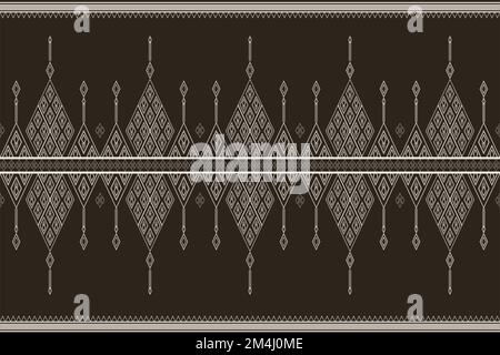 geometric ethnic pattern seamless pattern vector. style ethnic abstract geometry two tone textile. pattern for fabric, background,winter,pillow. Stock Vector