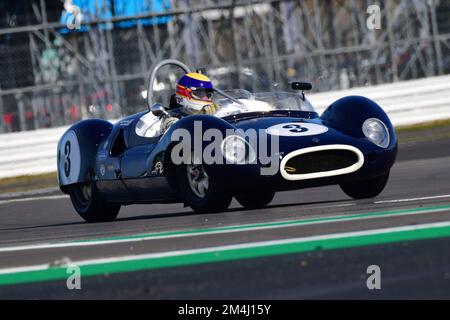 Robi Bernberg, Paul Ugo, Cooper Monaco T49, MRL Royal Automobile Club Woodcote Trophy & Stirling Moss Trophy, a fifty minute race with a mandated pits Stock Photo