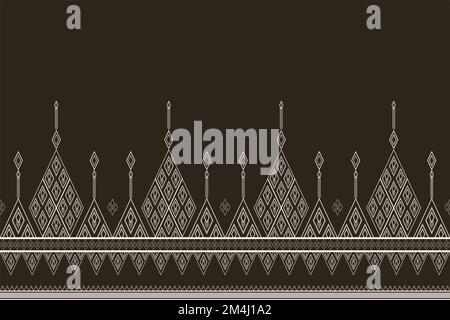 geometric ethnic pattern seamless pattern vector. style ethnic abstract geometry two tone textile. pattern for fabric, background,winter,pillow. Stock Vector