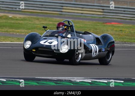 Ollie Crosthwaite, Nick Finburgh, Cooper Monaco T49, MRL Royal Automobile Club Woodcote Trophy & Stirling Moss Trophy, a fifty minute race with a mand Stock Photo