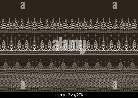 geometric ethnic pattern seamless pattern vector. style ethnic abstract geometry two tone textile. pattern for fabric, background,winter,pillow. Stock Vector