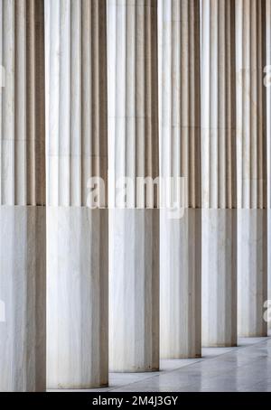 Columns in the Stoa of Attalos, Agora, Athens, Greece Stock Photo