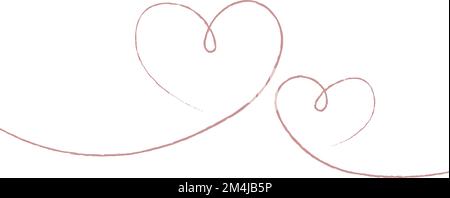 Black thin lines two hearts love infinity symbol on white background ...