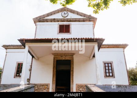 The church of Nuestra Señora de los Dolores, Our Lady of Sorrows, is the parish church of Barro, belonging to Llanes. Barro, LLanes, Principality of A Stock Photo