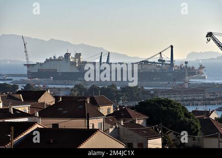 Marseille, France. 17th Dec, 2022. The Pipe Laying Vessel (PLV ...