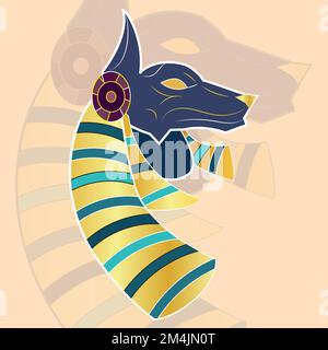 Isolated colored anubis old egypt icon Vector Stock Vector