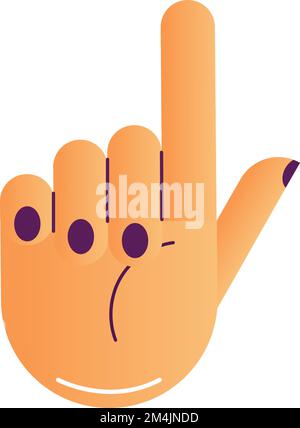 hand human sign isolated icon Stock Vector Image & Art - Alamy