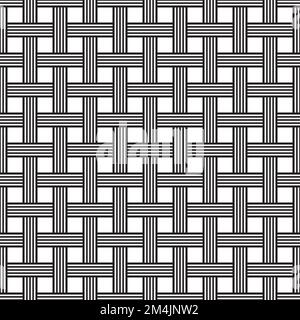 Seamless vector basket weave pattern background Stock Vector